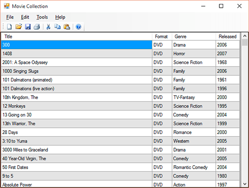 A screenshot of the File Example.